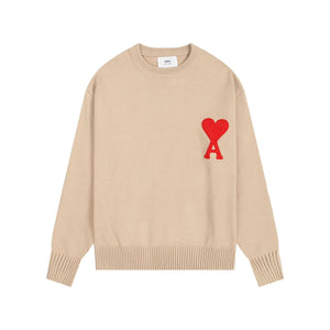 Premium Round Knit Heart Logo Sweater