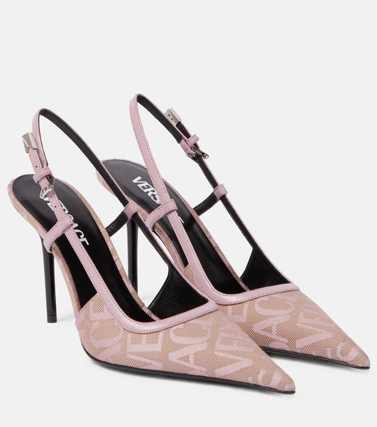 Luxury Branded  All over Slingback Pumps