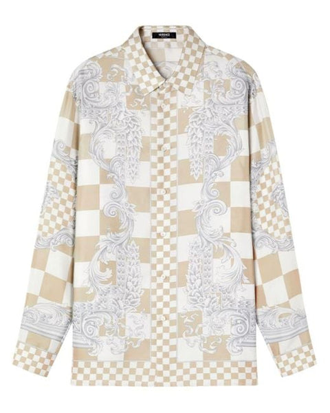 Luxury Latest  Collection Logo-Print Checked Shirt