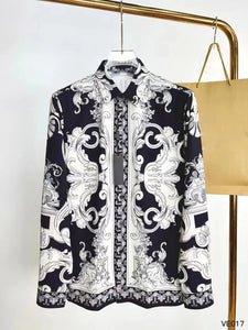 Branded  New Collection Silver Baroque Shirt