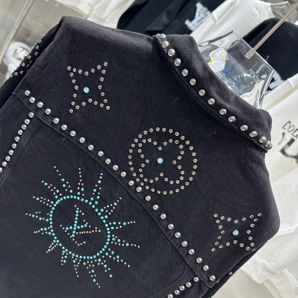 Luxury Embroidered Denim Jacket