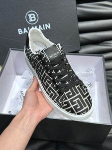 Premium B-Court Monogram-Pattern Sneakers