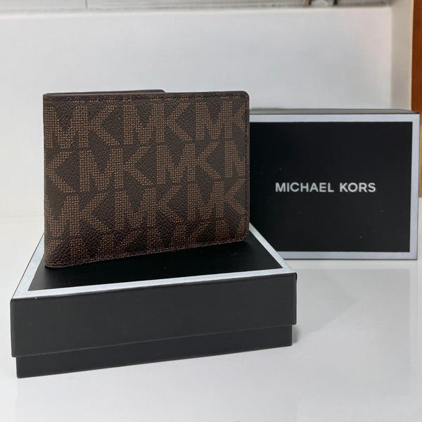 Luxury Men's Wallet with Signature Brand Print