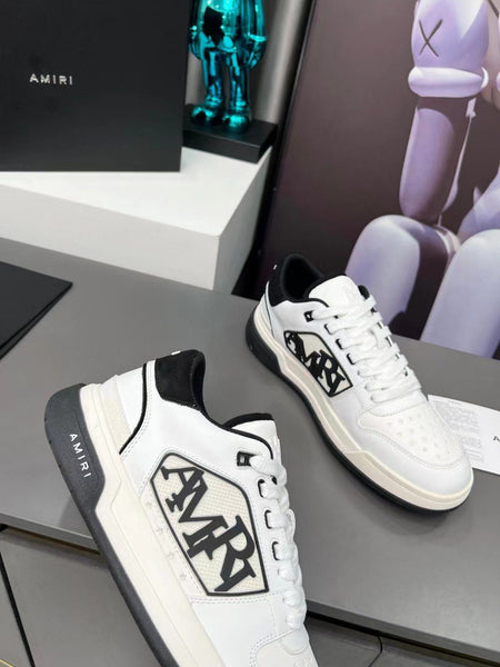 Imported Classic White Leather Sneakers With Logo