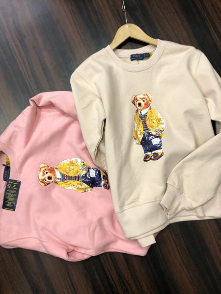 Luxury Bear Printed  Sweatshirt For Women