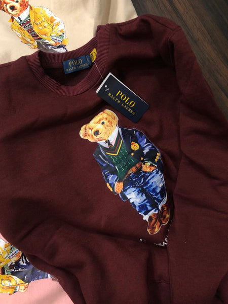 Luxury Bear Printed  Sweatshirt For Women