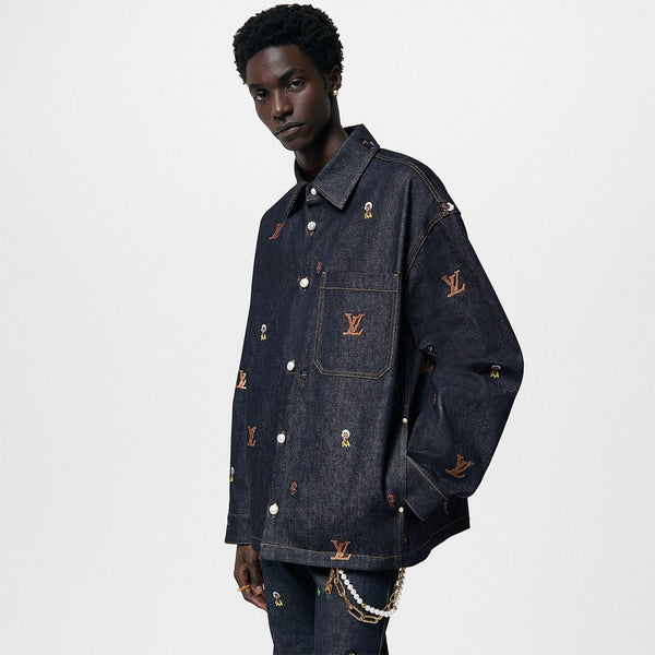 Premium Embroidered Denim Over Jacket