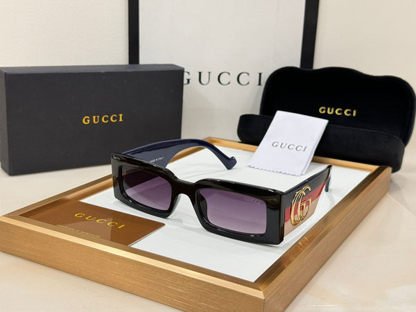 Logo-Plaque Rectangle-Frame Sunglasses