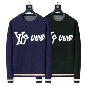 Luxury Woollen Pullover with Brand Signature