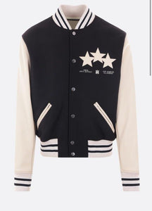 Premium Stars Colour-Block Bomber Jacket