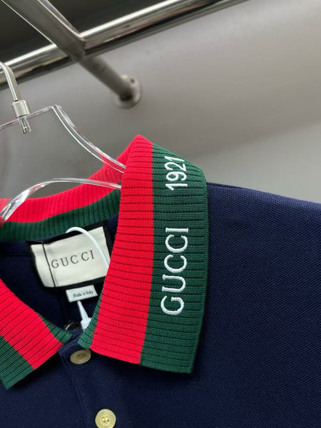 Premium  Knitted  Collar with Brand Signature  T-shirt