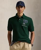 Imported   Classic-Fit Logo Patch  Polo Shirt