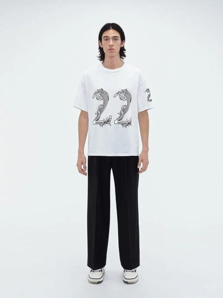 Premium Oversized  White 22 T-shirt