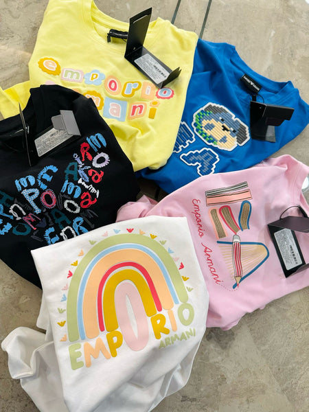 Premium Graphic Logo-Print T-shirt For  Kids Girls
