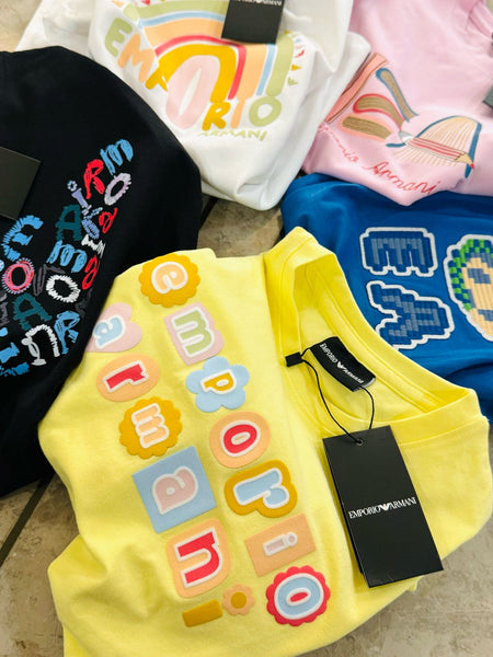 Premium Graphic Logo-Print T-shirt For  Kids Girls