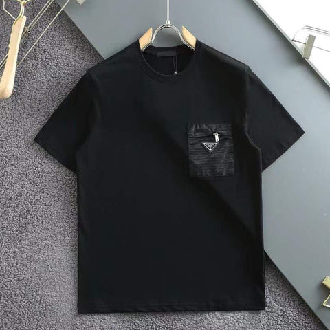 Imported Round Neck T-shirt with   Chest Pocket