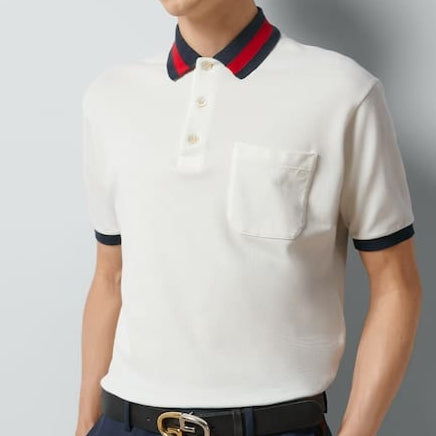Luxury Polo T-shirt  With Web Collar