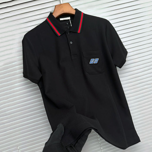 Premium Polo  T-shirt with GG Patched Logo