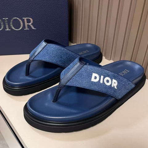 Imported Blue  Denim  Embroidery Logo Sandal