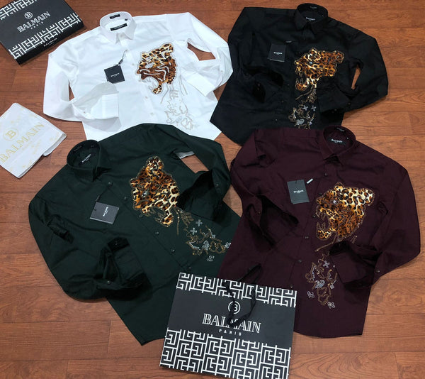 Luxury Tiger Embellished Shirt