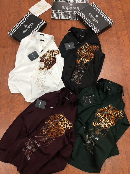 Luxury Tiger Embellished Shirt