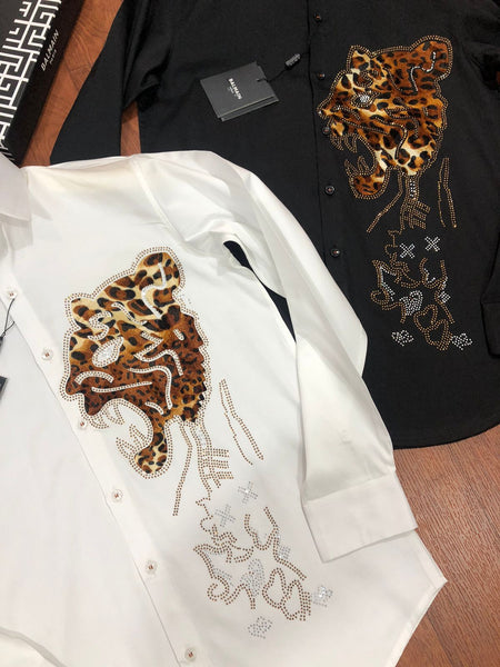 Luxury Tiger Embellished Shirt