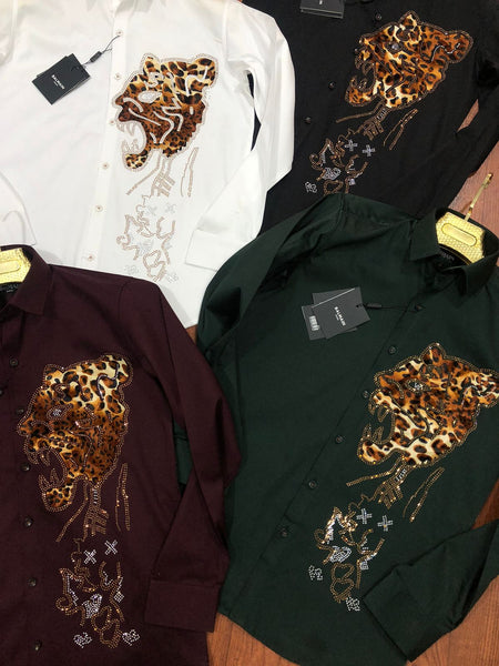 Luxury Tiger Embellished Shirt