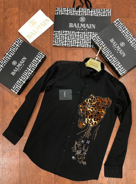 Luxury Tiger Embellished Shirt