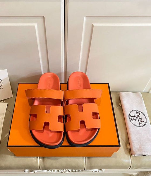 Premium Branded Leather H cut Upper Men Slipper