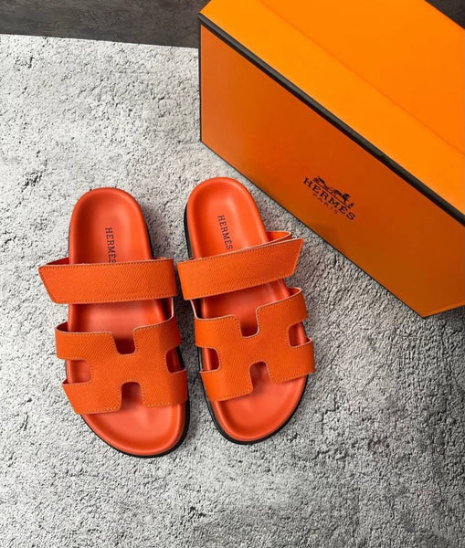 Premium Branded Leather H cut Upper Men Slipper