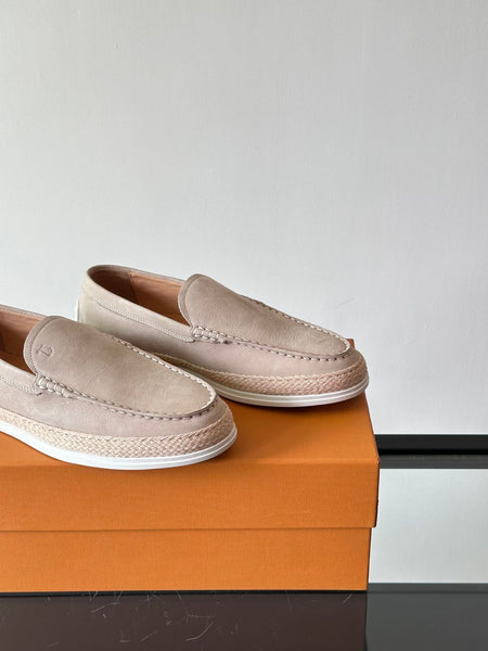 Men's Beige Nubuck Loafers