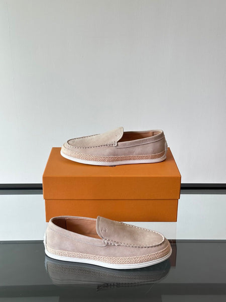 Men's Beige Nubuck Loafers
