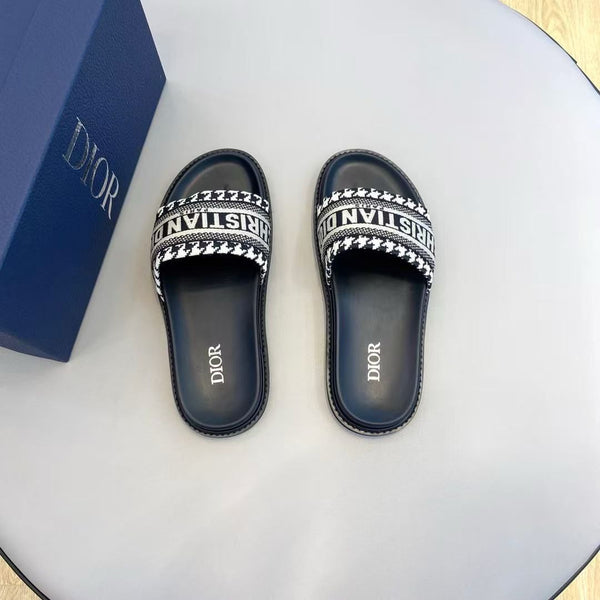 Premium Embroidered  Slide Sandal For Men
