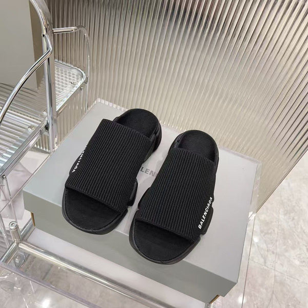 Luxury  Speed 2.0 Recycled Knit Slide Sandal Black
