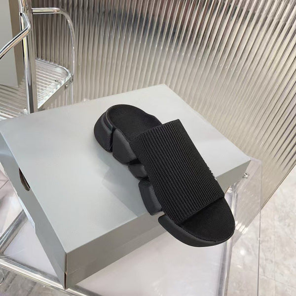 Luxury  Speed 2.0 Recycled Knit Slide Sandal Black