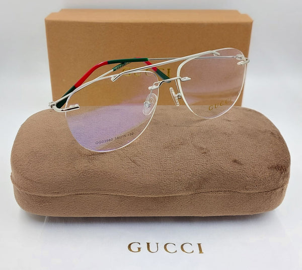 Luxury Lightweight Eyewear For Men Rimless Gold Metal  Optical Frame