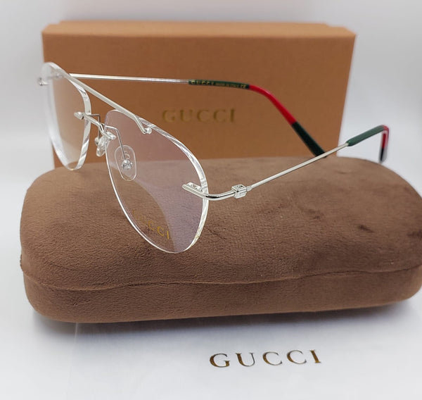 Luxury Lightweight Eyewear For Men Rimless Gold Metal  Optical Frame