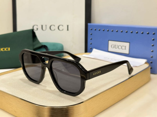 Luxury Eyewear Black Oversized Shield Sunglasses