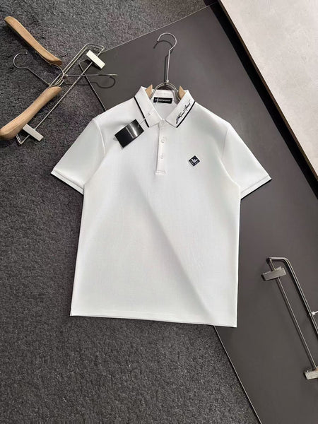 Men's Premium Polo T-Shirt with Signature Collar & Logo Detailing