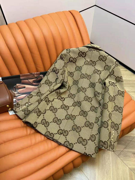 Premium GG Monogram Canvas Women’s Blazer & Pant Suit Set