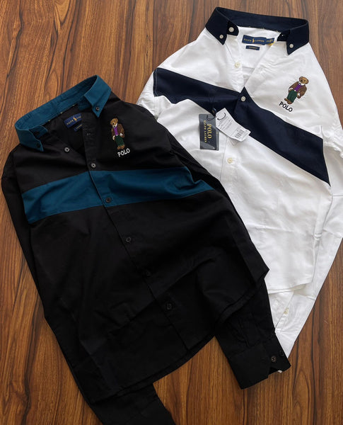 Polo Bear Men’s Colour block  Shirts Premium Casual Collection