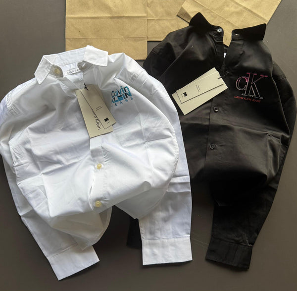 Kids  Premium Logo Shirts Classic Black & White Casual Collection