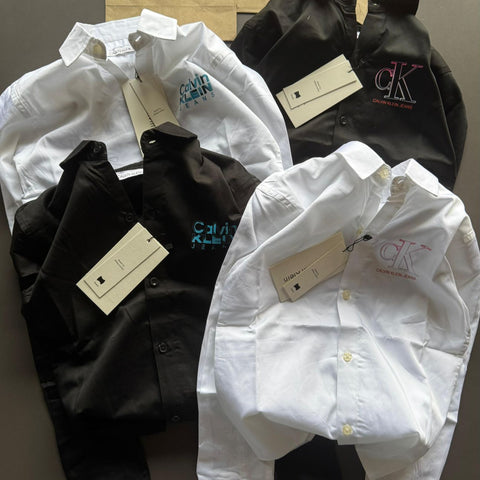 Kids  Premium Logo Shirts Classic Black & White Casual Collection