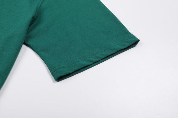 Emerald Green Oversized Cotton T-Shirt with Signature Embroidered Logo
