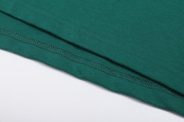 Emerald Green Oversized Cotton T-Shirt with Signature Embroidered Logo