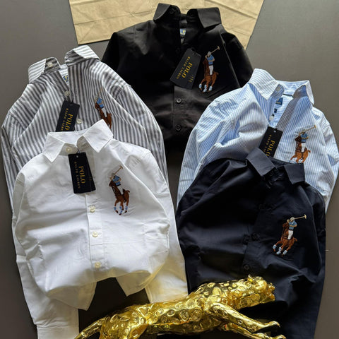 Kids' Classic Embroidered Polo Player Logo Shirts Timeless Elegance, Iconic Style
