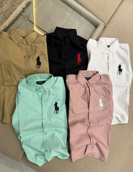 Premium Big Pony Kids' Full-Sleeve Shirts  Classic Iconic Style for Boys