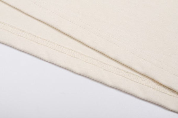 Luxurious Oversized Cream T-shirt With Heart Logo