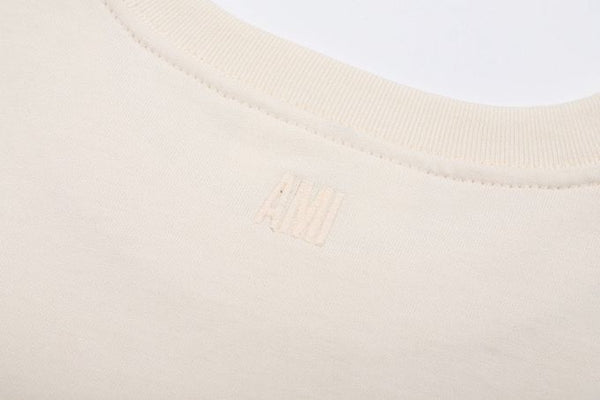 Luxurious Oversized Cream T-shirt With Heart Logo