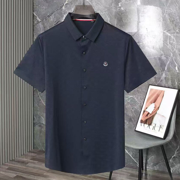 Luxury Patched Logo Regular Fit  Half Sleeve Shirt